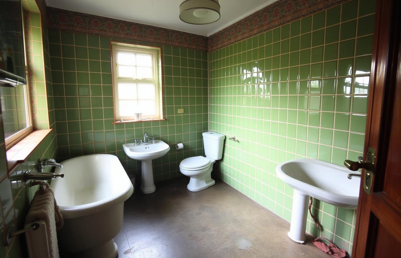 1980s Bathroom to Marble Spa — before